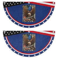 American Armed Eagle with Camo Flag Patriotic Fan Flag Military USA Defense