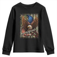 Patriotic Armed Eagle with  Camo Flag Youth Sweatshirt Military Patriotic USA Defense - Wonder Print Shop