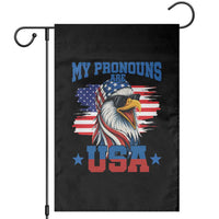 My Pronouns Are USA Garden Flag Bold Patriotic Eagle with American Flag Bandana Mullet - Wonder Print Shop