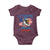 My Pronouns Are USA Baby Onesie Bold Patriotic Eagle with American Flag Bandana Mullet - Wonder Print Shop