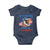 My Pronouns Are USA Baby Onesie Bold Patriotic Eagle with American Flag Bandana Mullet - Wonder Print Shop
