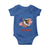 My Pronouns Are USA Baby Onesie Bold Patriotic Eagle with American Flag Bandana Mullet - Wonder Print Shop