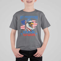 My Pronouns Are USA T Shirt For Kid Bold Patriotic Eagle with American Flag Bandana Mullet - Wonder Print Shop