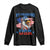 My Pronouns Are USA Long Sleeve Shirt Bold Patriotic Eagle with American Flag Bandana Mullet - Wonder Print Shop