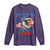 My Pronouns Are USA Long Sleeve Shirt Bold Patriotic Eagle with American Flag Bandana Mullet - Wonder Print Shop