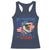 My Pronouns Are USA Racerback Tank Top Bold Patriotic Eagle with American Flag Bandana Mullet - Wonder Print Shop