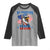 My Pronouns Are USA Raglan Shirt Bold Patriotic Eagle with American Flag Bandana Mullet - Wonder Print Shop