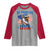 My Pronouns Are USA Raglan Shirt Bold Patriotic Eagle with American Flag Bandana Mullet - Wonder Print Shop