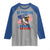 My Pronouns Are USA Raglan Shirt Bold Patriotic Eagle with American Flag Bandana Mullet - Wonder Print Shop