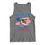 My Pronouns Are USA Tank Top Bold Patriotic Eagle with American Flag Bandana Mullet - Wonder Print Shop