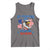 My Pronouns Are USA Tank Top Bold Patriotic Eagle with American Flag Bandana Mullet - Wonder Print Shop