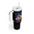 My Pronouns Are USA Tumbler With Handle Bold Patriotic Eagle with American Flag Bandana Mullet - Wonder Print Shop