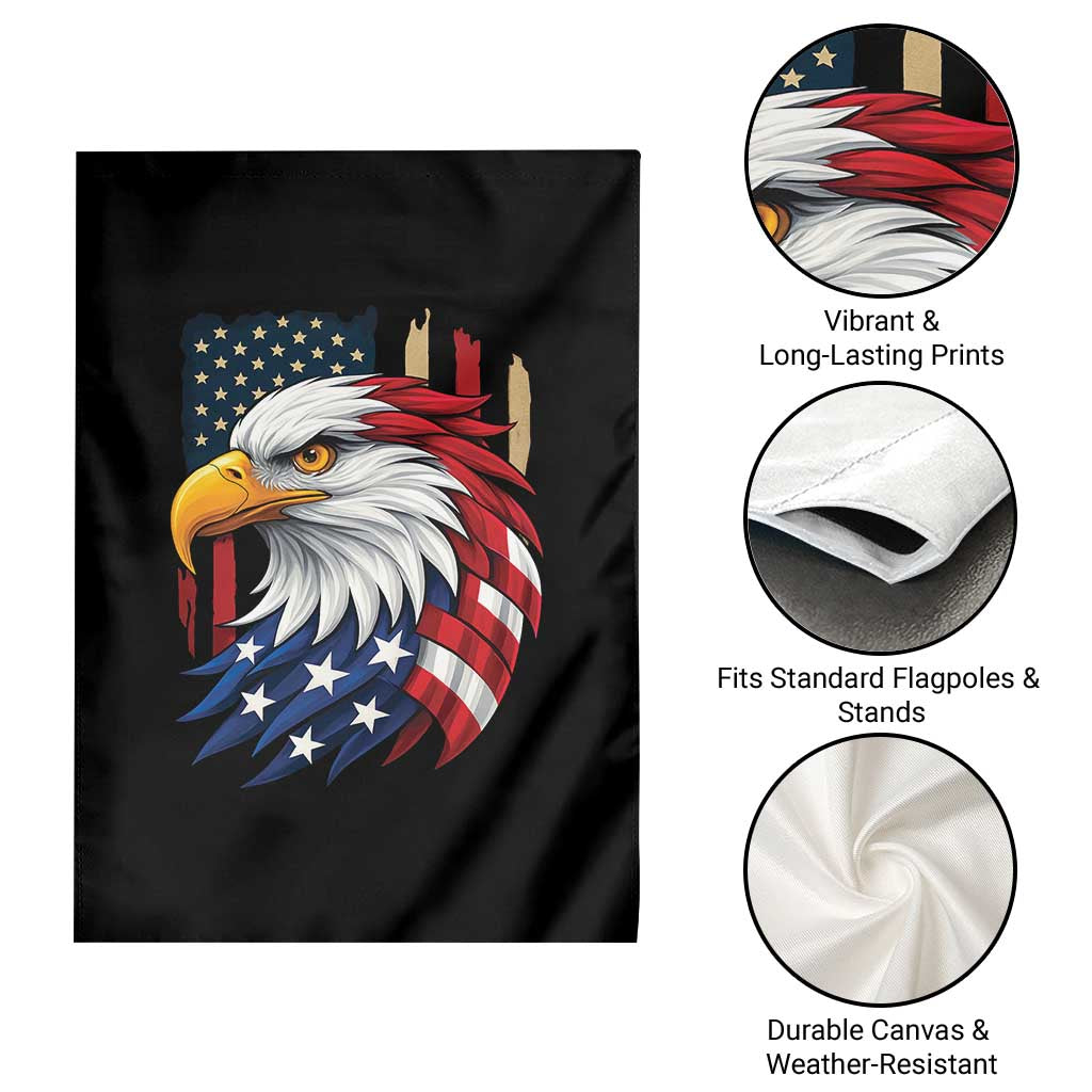 Fierce American Eagle Garden Flag Bold Patriotic 4th of July USA Freedom - Wonder Print Shop