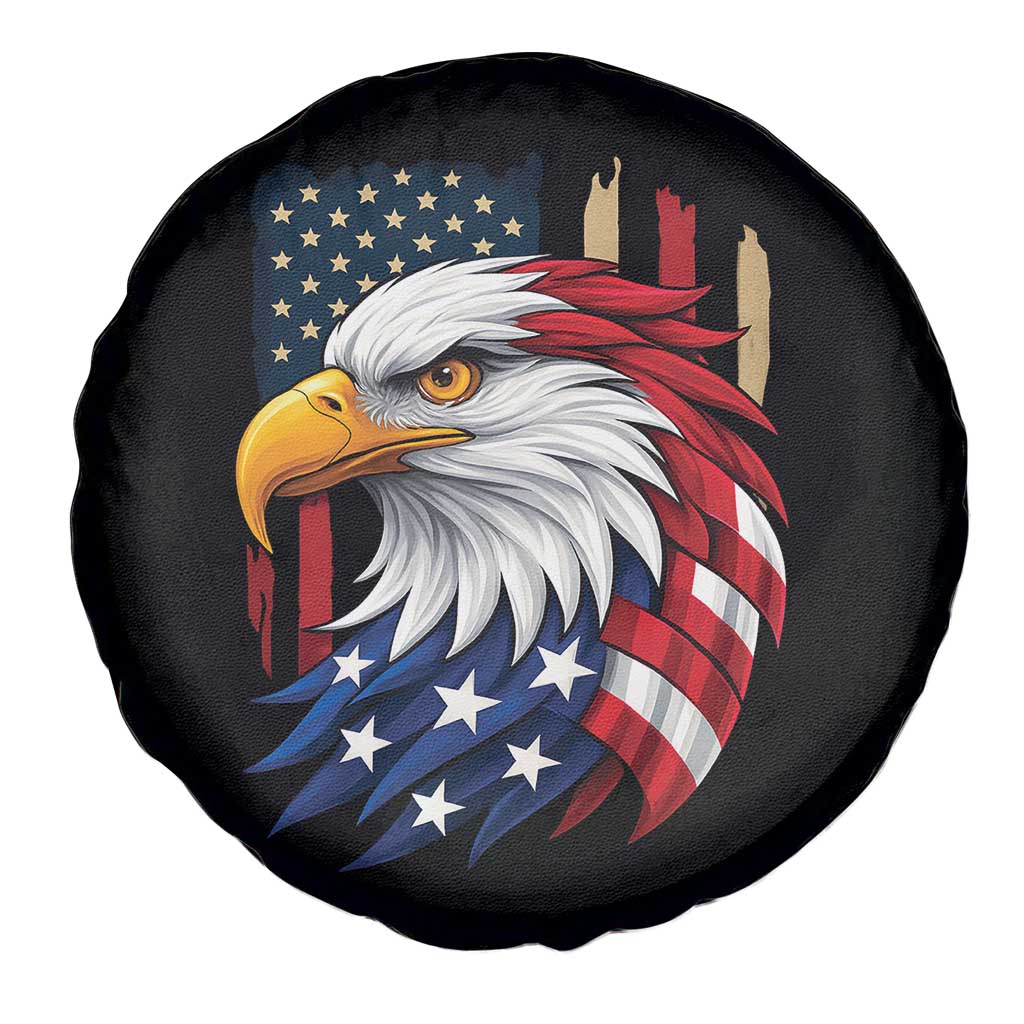 Fierce American Eagle Spare Tire Cover Bold Patriotic 4th of July USA Freedom - Wonder Print Shop