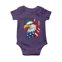 Fierce American Eagle Baby Onesie Bold Patriotic 4th of July USA Freedom - Wonder Print Shop