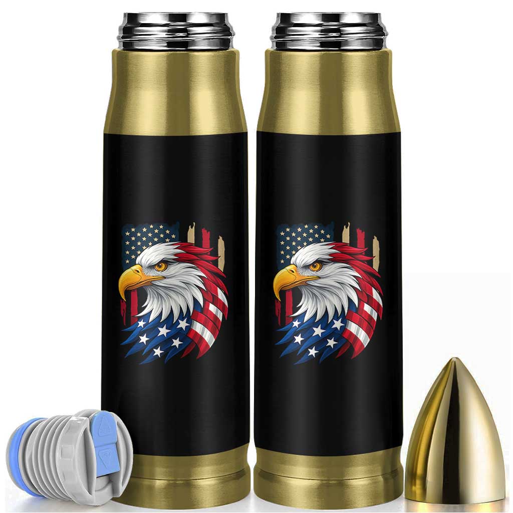 Fierce American Eagle Bullet Tumbler Bold Patriotic 4th of July USA Freedom - Wonder Print Shop