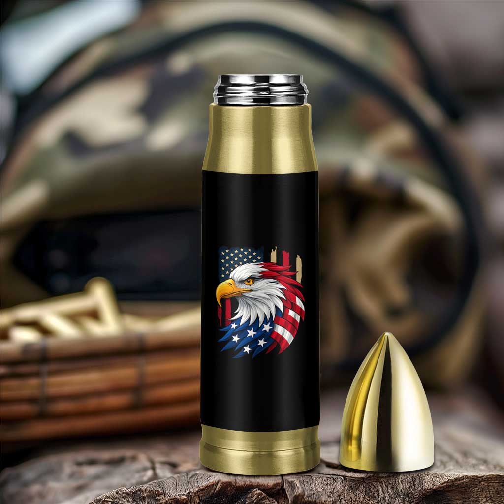 Fierce American Eagle Bullet Tumbler Bold Patriotic 4th of July USA Freedom - Wonder Print Shop
