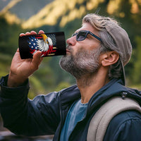 Fierce American Eagle 4 in 1 Can Cooler Tumbler Bold Patriotic 4th of July USA Freedom - Wonder Print Shop