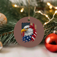 Fierce American Eagle Ceramic Ornament Bold Patriotic 4th of July USA Freedom - Wonder Print Shop