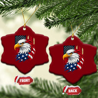 Fierce American Eagle Ceramic Ornament Bold Patriotic 4th of July USA Freedom - Wonder Print Shop
