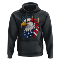 Fierce American Eagle Hoodie Bold Patriotic 4th of July USA Freedom - Wonder Print Shop