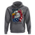 Fierce American Eagle Hoodie Bold Patriotic 4th of July USA Freedom - Wonder Print Shop