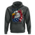 Fierce American Eagle Hoodie Bold Patriotic 4th of July USA Freedom - Wonder Print Shop
