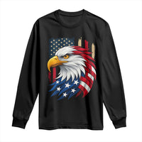 Fierce American Eagle Long Sleeve Shirt Bold Patriotic 4th of July USA Freedom - Wonder Print Shop