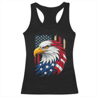 Fierce American Eagle Racerback Tank Top Bold Patriotic 4th of July USA Freedom - Wonder Print Shop