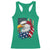 Fierce American Eagle Racerback Tank Top Bold Patriotic 4th of July USA Freedom - Wonder Print Shop