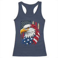 Fierce American Eagle Racerback Tank Top Bold Patriotic 4th of July USA Freedom - Wonder Print Shop