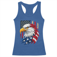 Fierce American Eagle Racerback Tank Top Bold Patriotic 4th of July USA Freedom - Wonder Print Shop
