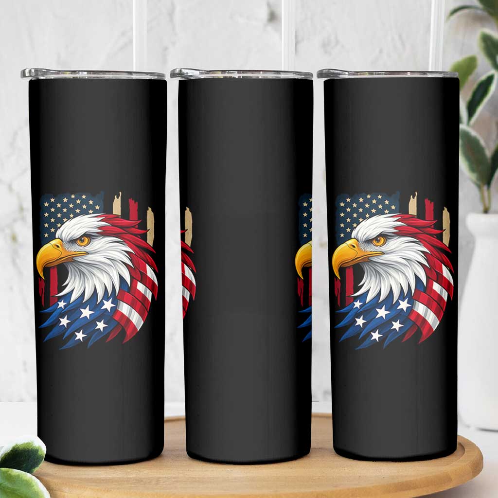 Fierce American Eagle Skinny Tumbler Bold Patriotic 4th of July USA Freedom - Wonder Print Shop