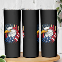 Fierce American Eagle Skinny Tumbler Bold Patriotic 4th of July USA Freedom - Wonder Print Shop