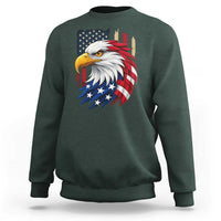 Fierce American Eagle Sweatshirt Bold Patriotic 4th of July USA Freedom - Wonder Print Shop