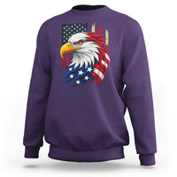 Fierce American Eagle Sweatshirt Bold Patriotic 4th of July USA Freedom - Wonder Print Shop