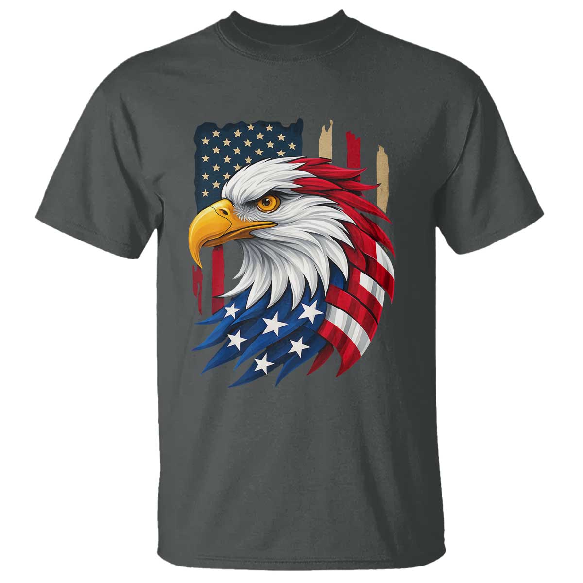 Fierce American Eagle T Shirt Bold Patriotic 4th of July USA Freedom - Wonder Print Shop