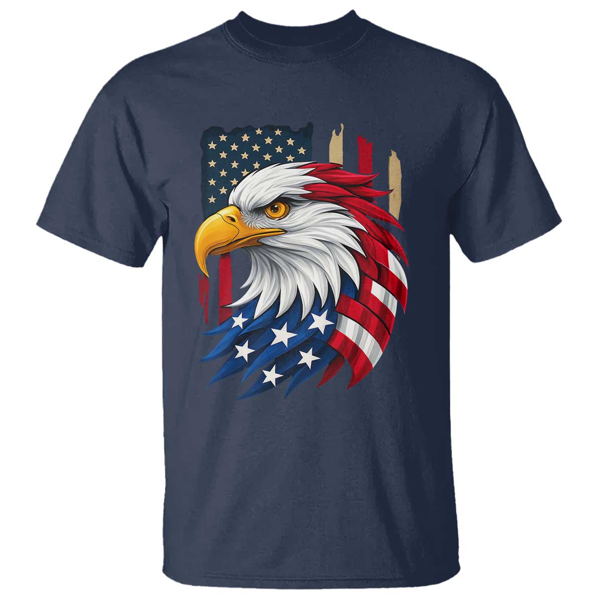 Fierce American Eagle T Shirt Bold Patriotic 4th of July USA Freedom - Wonder Print Shop