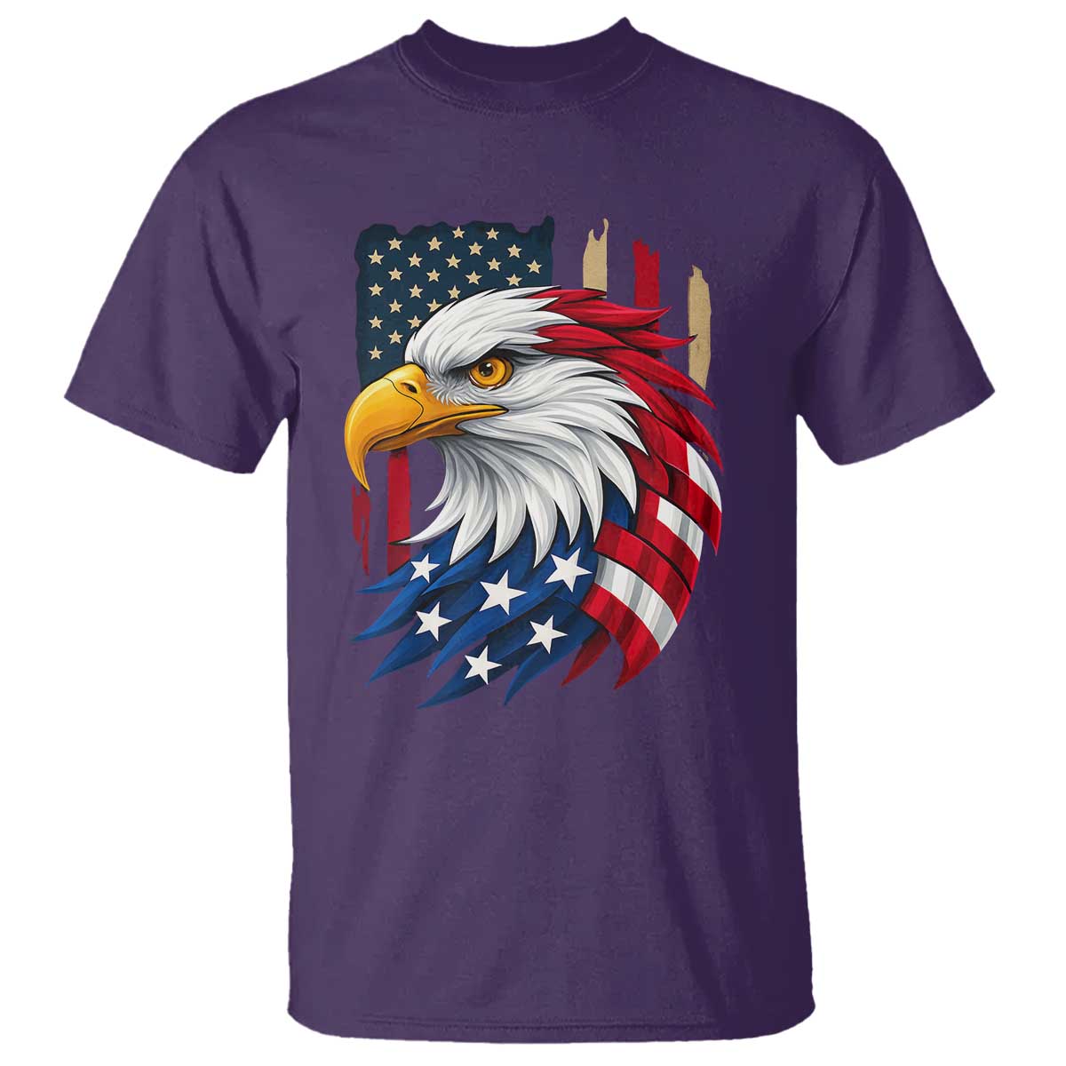 Fierce American Eagle T Shirt Bold Patriotic 4th of July USA Freedom - Wonder Print Shop