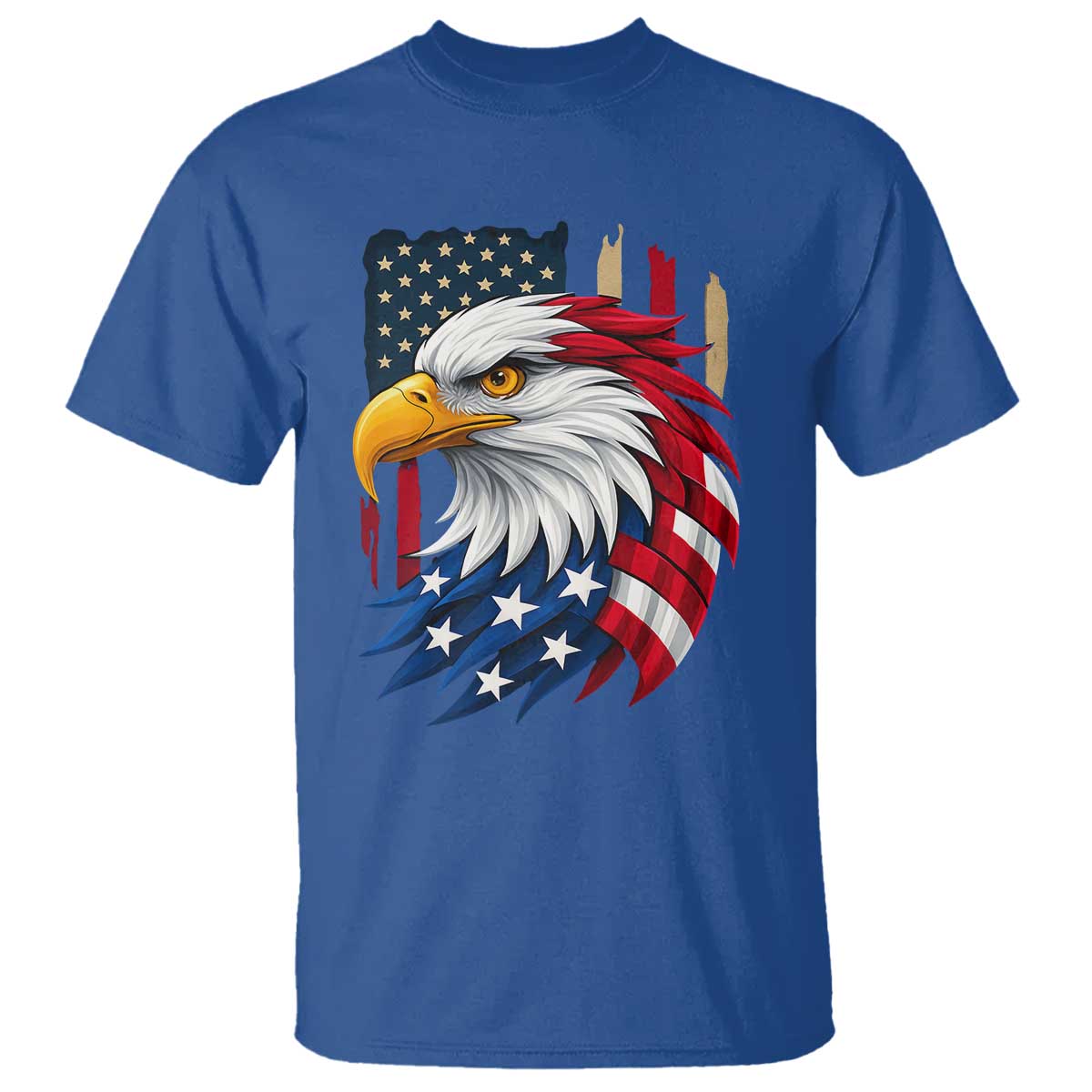 Fierce American Eagle T Shirt Bold Patriotic 4th of July USA Freedom - Wonder Print Shop