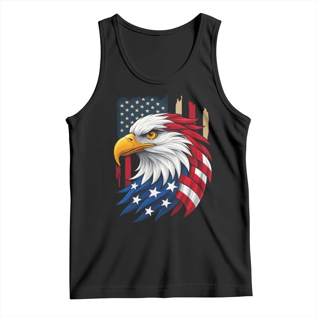 Fierce American Eagle Tank Top Bold Patriotic 4th of July USA Freedom - Wonder Print Shop