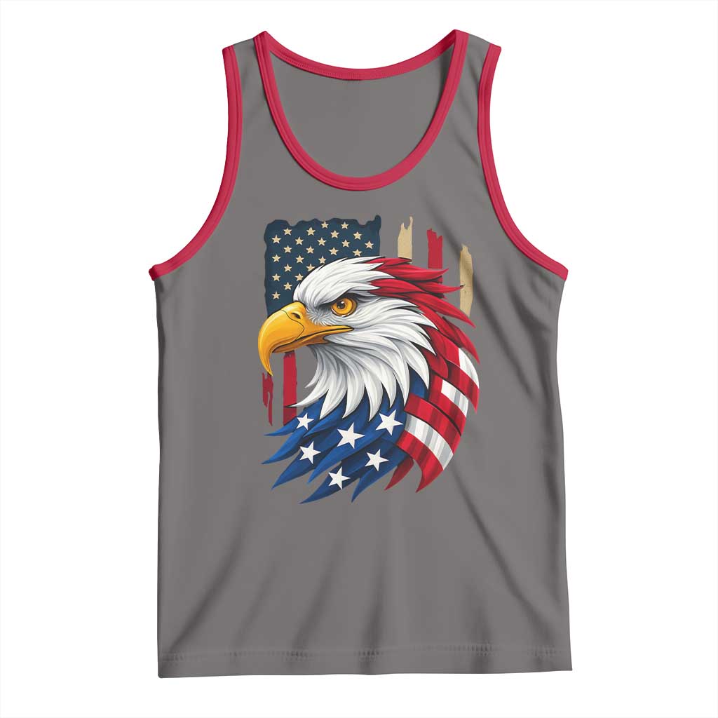 Fierce American Eagle Tank Top Bold Patriotic 4th of July USA Freedom - Wonder Print Shop