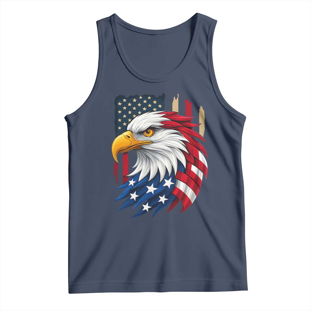 Fierce American Eagle Tank Top Bold Patriotic 4th of July USA Freedom - Wonder Print Shop