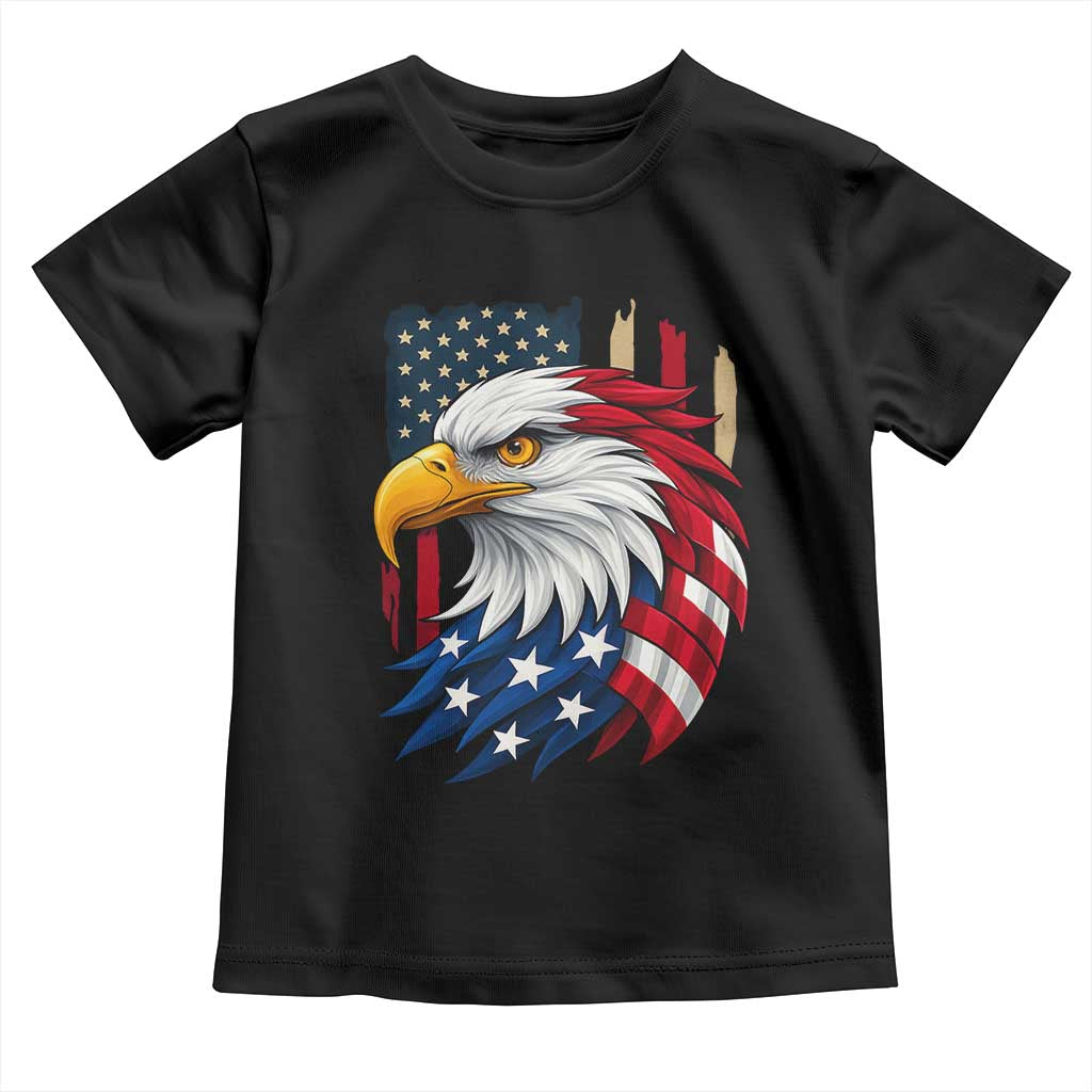 Fierce American Eagle Toddler T Shirt Bold Patriotic 4th of July USA Freedom - Wonder Print Shop