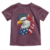 Fierce American Eagle Toddler T Shirt Bold Patriotic 4th of July USA Freedom - Wonder Print Shop
