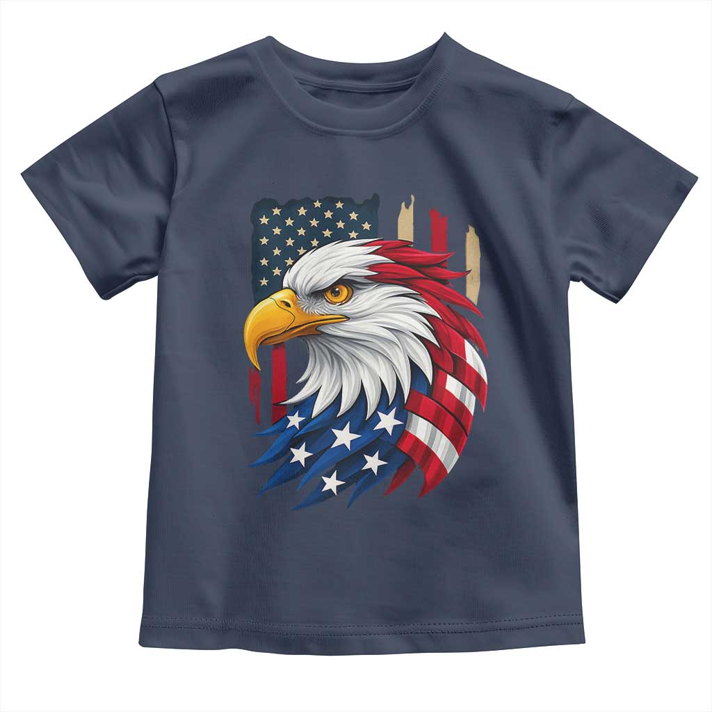 Fierce American Eagle Toddler T Shirt Bold Patriotic 4th of July USA Freedom - Wonder Print Shop