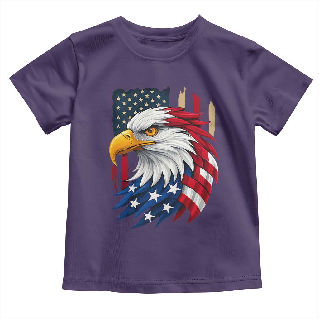 Fierce American Eagle Toddler T Shirt Bold Patriotic 4th of July USA Freedom - Wonder Print Shop
