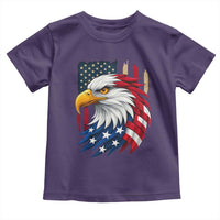 Fierce American Eagle Toddler T Shirt Bold Patriotic 4th of July USA Freedom - Wonder Print Shop