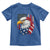 Fierce American Eagle Toddler T Shirt Bold Patriotic 4th of July USA Freedom - Wonder Print Shop