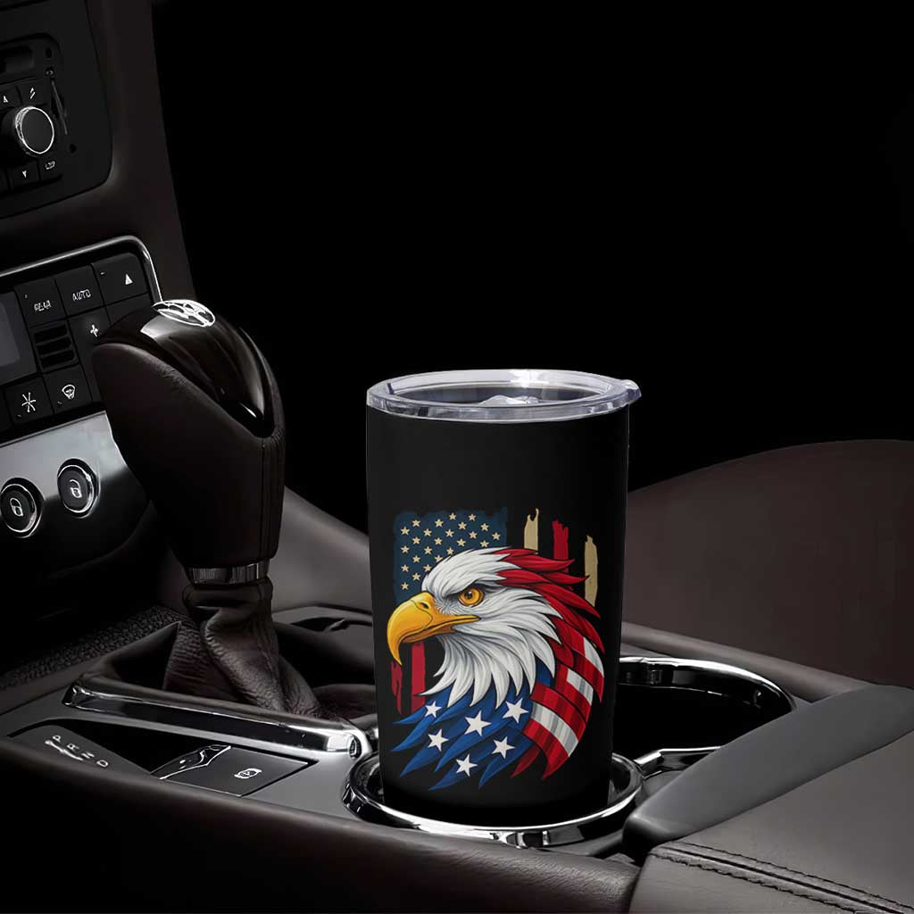 Fierce American Eagle Tumbler Cup Bold Patriotic 4th of July USA Freedom - Wonder Print Shop
